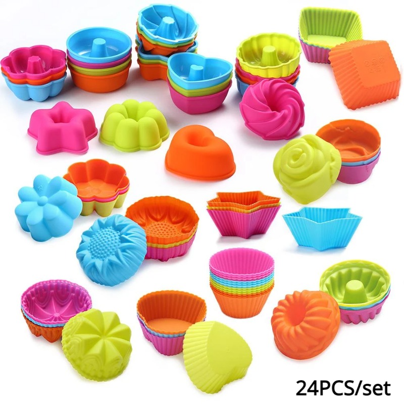 24Pcs of Silicone Muffin Cup C - Donut Mold Silicone recension och pris