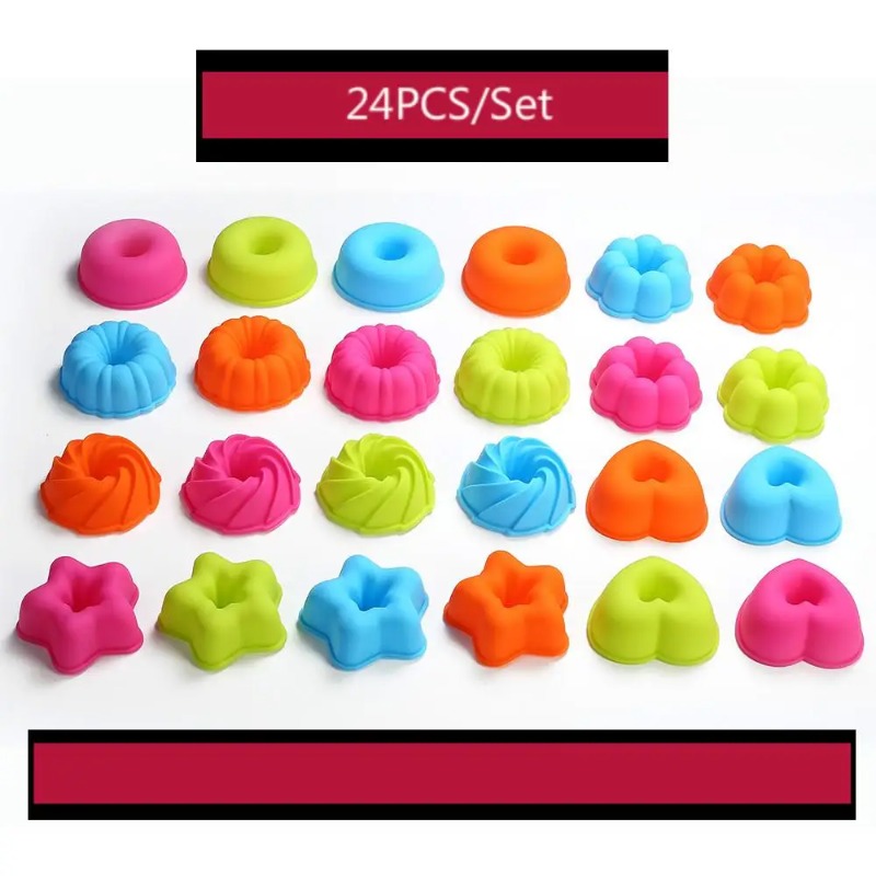 24Pcs of Silicone Muffin Cup C - Donut Mold Silicone recension och pris